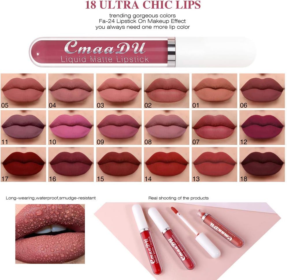 💄 NICEFACE Colección Matte 18K 💋 ✨ 18 tonos irresistibles, fijación imborrable y el cuidado que tus labios merecen. ¡Luce una sonrisa de 10 todo el día! 💋🔥