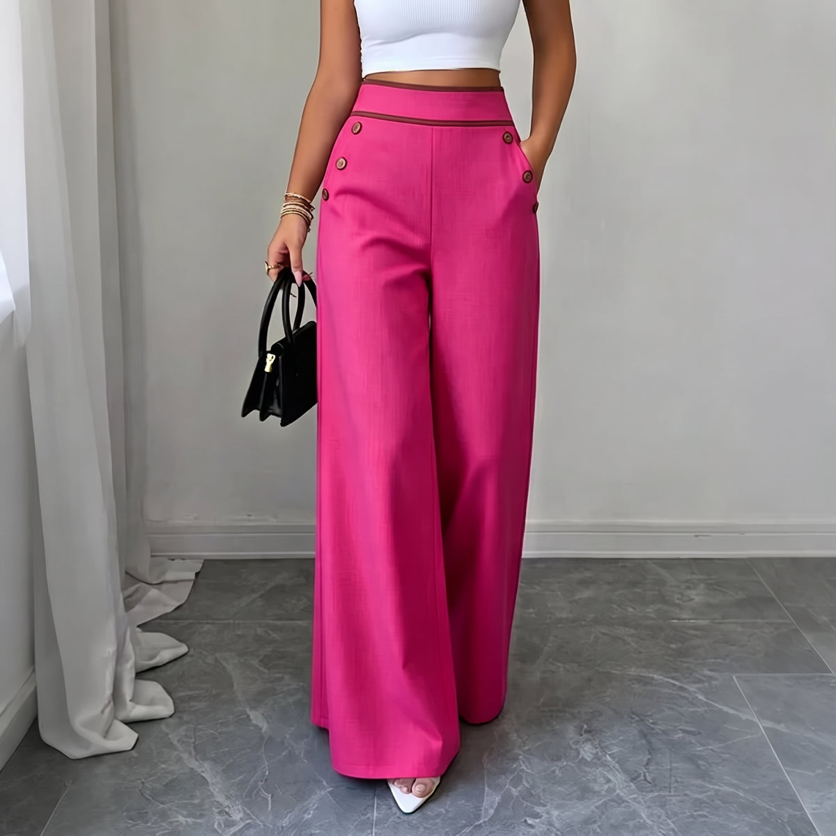 🌸PANTALÓN LISSINA BOTA ANCHA👖✨. Comodidad que estiliza, elegancia que mueve tu día. 💃🌸