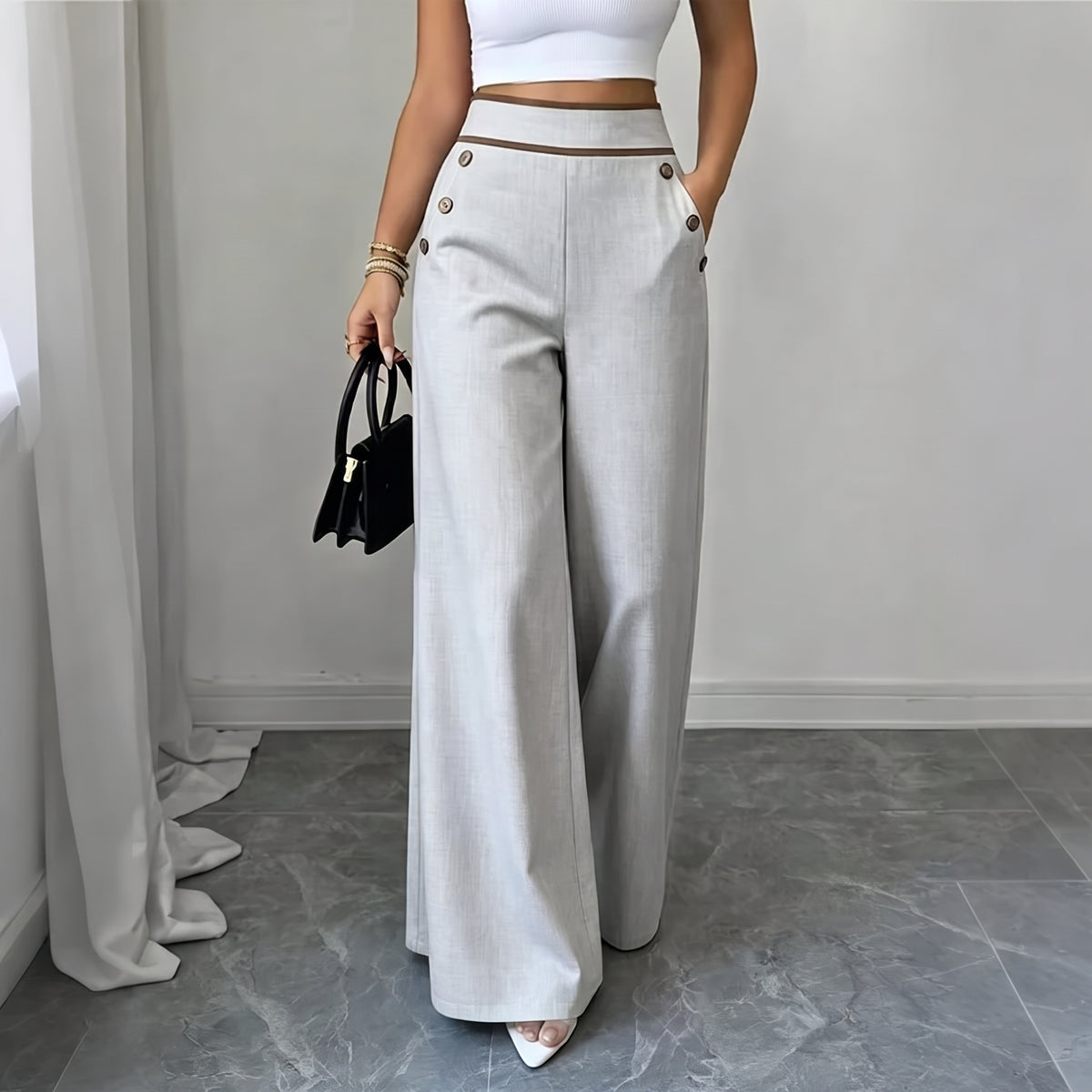 🌸PANTALÓN LISSINA BOTA ANCHA👖✨. Comodidad que estiliza, elegancia que mueve tu día. 💃🌸