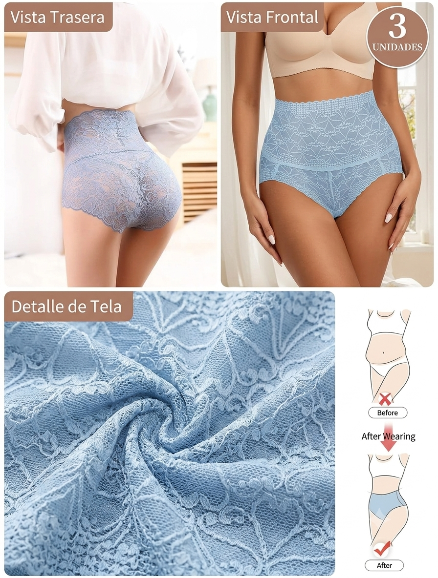 💖 Pack x3 Pantis Invisible de Encaje Premium💕